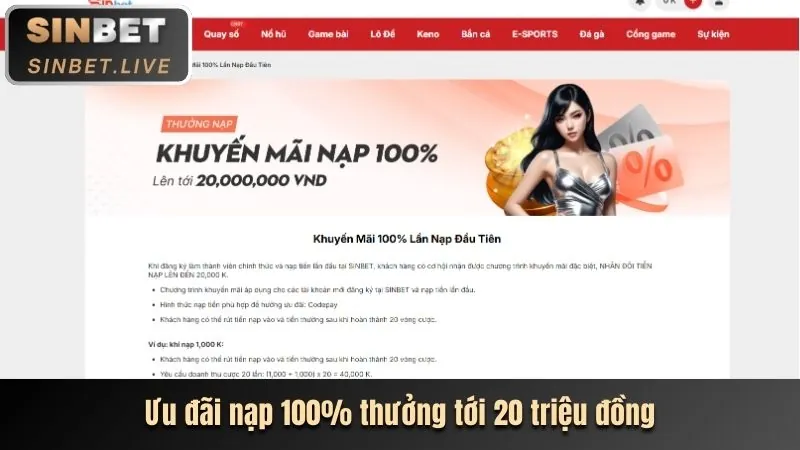 Thưởng nạp lại hàng ngày số đỏ 68